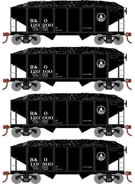 Roundhouse 1024 HO Scale 34' Ribbed Hopper Baltimore & Ohio B&O