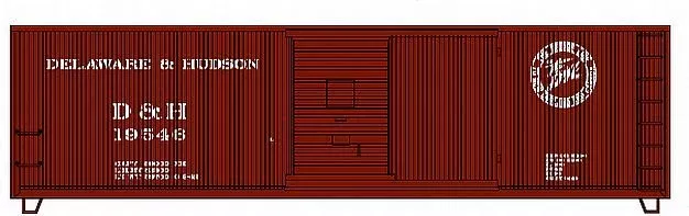 Roundhouse 85200 HO Scale 40' Double Sheathed Boxcar Delaware & Hudson D&H 19546