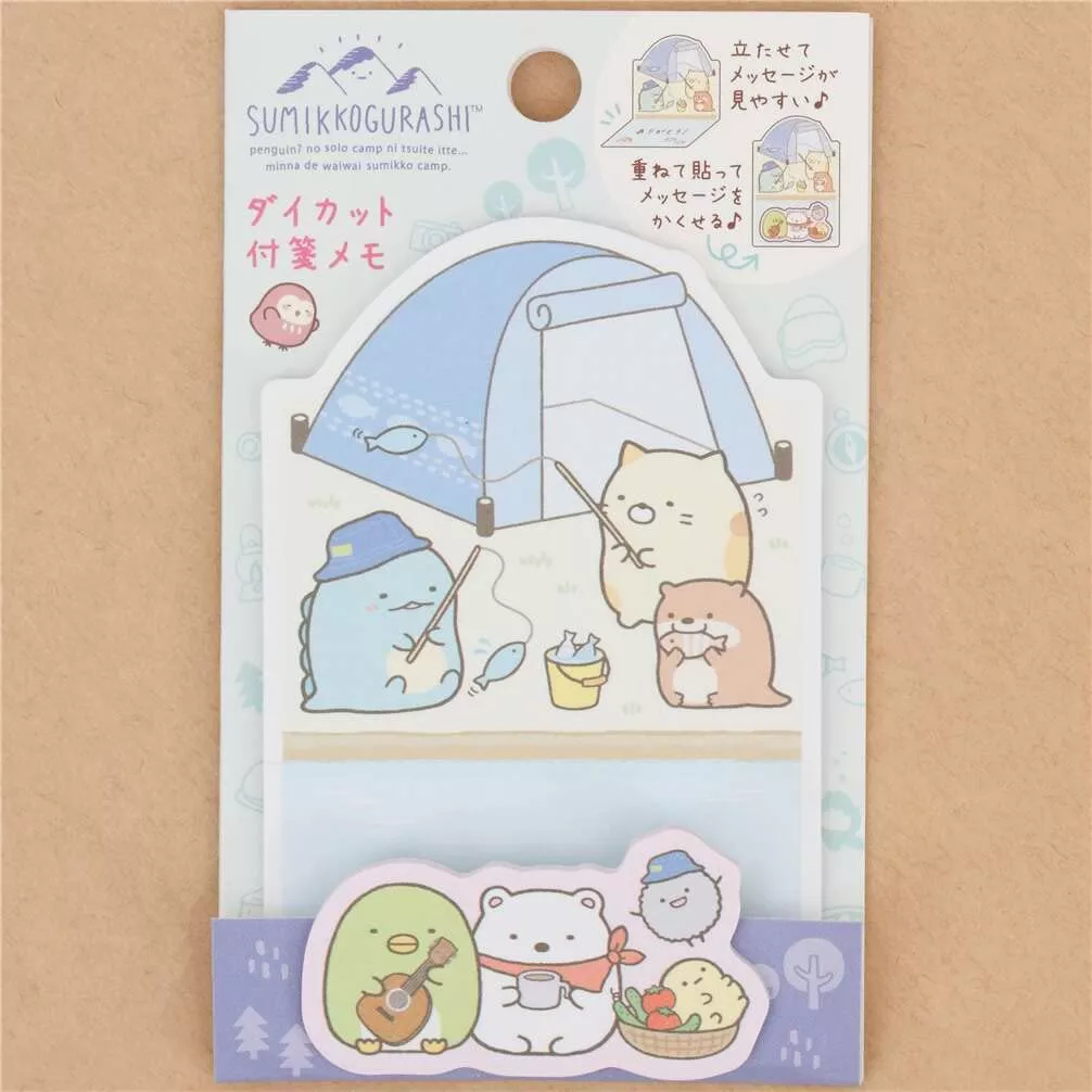 SAN-X Sumikko Gurashi Sticky Note Sumikko Camp With Kawauso