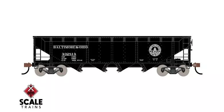 ScaleTrains Kit Classics 1204 70 Ton 4 Bay Open Hopper Baltimore & Ohio B&O 432823