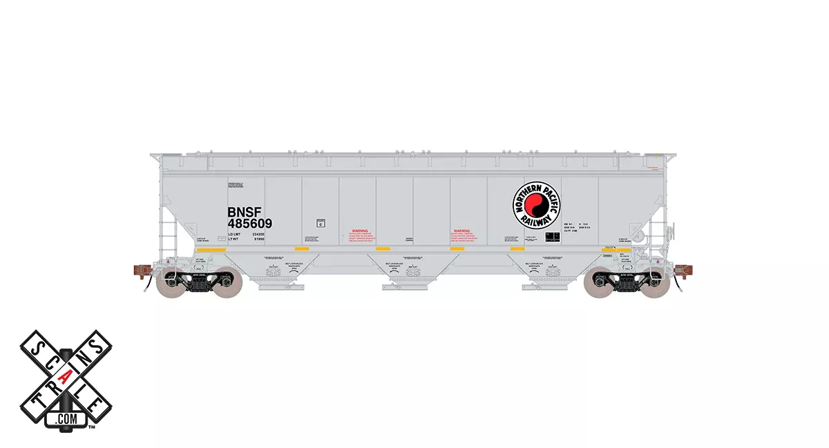 ScaleTrains Rivet 33288 HO Scale Gunderson 5188 Covered Hopper "NP Heritage" BNSF 485609