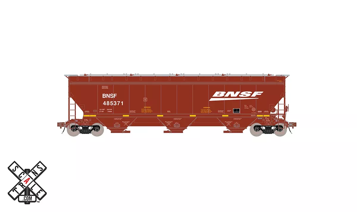 ScaleTrains Rivet 33292 HO Scale Gunderson 5188 Covered Hopper BNSF 485785