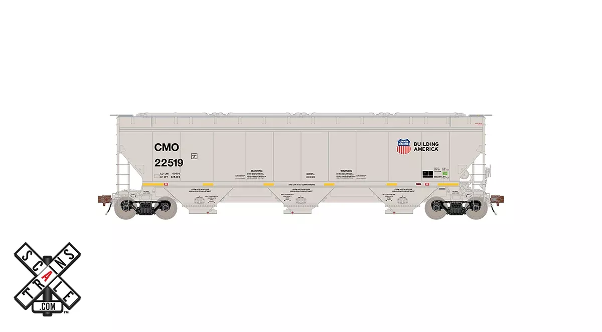 ScaleTrains Rivet 33308 HO Scale Gunderson 5188 Covered Hopper Union Pacific UP/CMO 22767