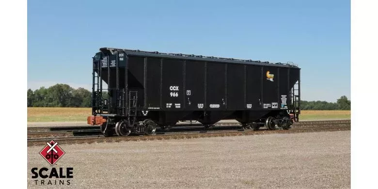 ScaleTrains SXT32084 4727 Carbon Black Covered Hopper, Columbian Chemicals/CCX #972 N Scale