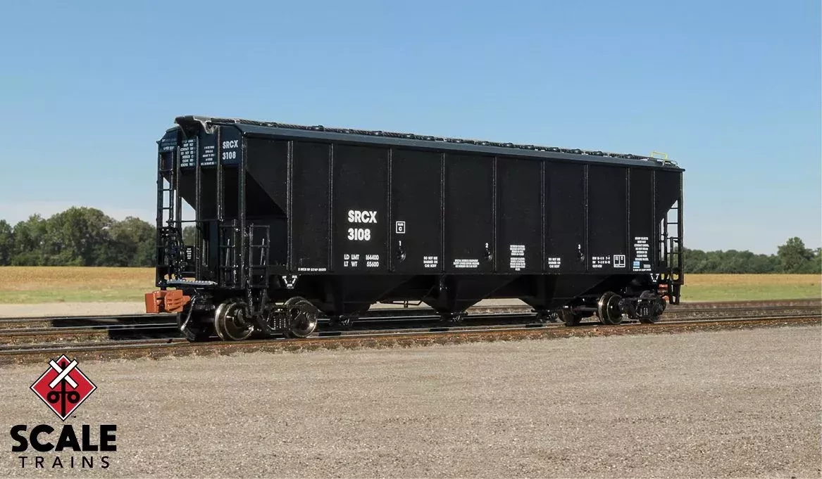 ScaleTrains SXT32094 4727 Carbon Black Covered Hopper, Sid Richardson/SRCX #3171 N Scale