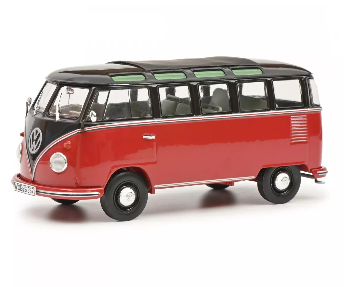 Schuco 450785700 (1:32) VW T1b Samba - Black and Red