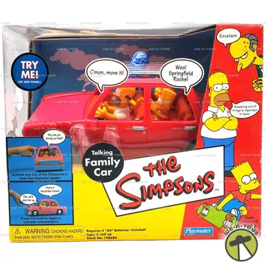 The Simpson's Talking Family Car Figure 1990 Playmates #40686