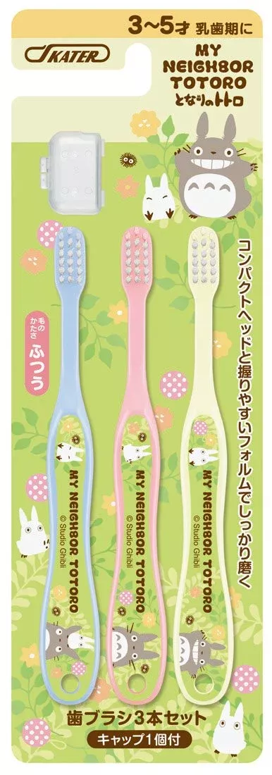 SKATER Toothbrush Set 3 Pcs For Kindergarten Children My Neighbor Totoro
