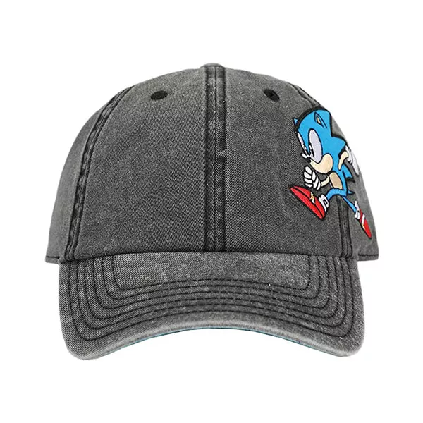 Sonic The Hedgehog Pigment Dye Side Art Snapback Hat