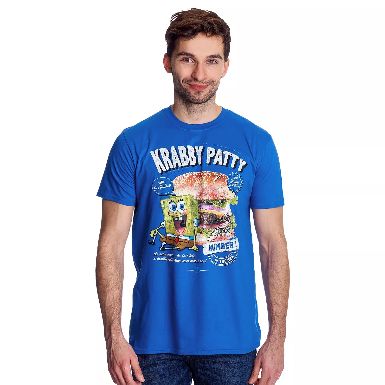 SpongeBob - Krabby Patty T-Shirt blue