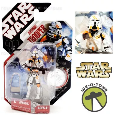 Star Wars 30th Anniversary Airborne Trooper Action Figure with Coin Hasbro 2006