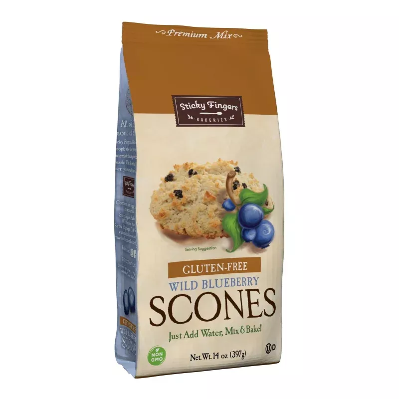 Sticky Fingers Bakeries Gluten Free Wild Blueberry Scone Mix 14oz