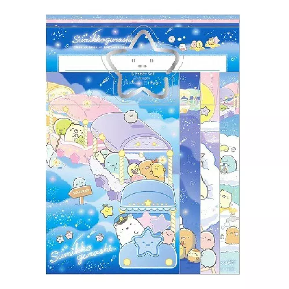[Sumikko Gurashi] Letter Set Lh73301 Starry Sky Sanpo [Letter] [4 Types Of Stationery Envelopes] [Fashionable Letter/Cute Letter] [San-X]