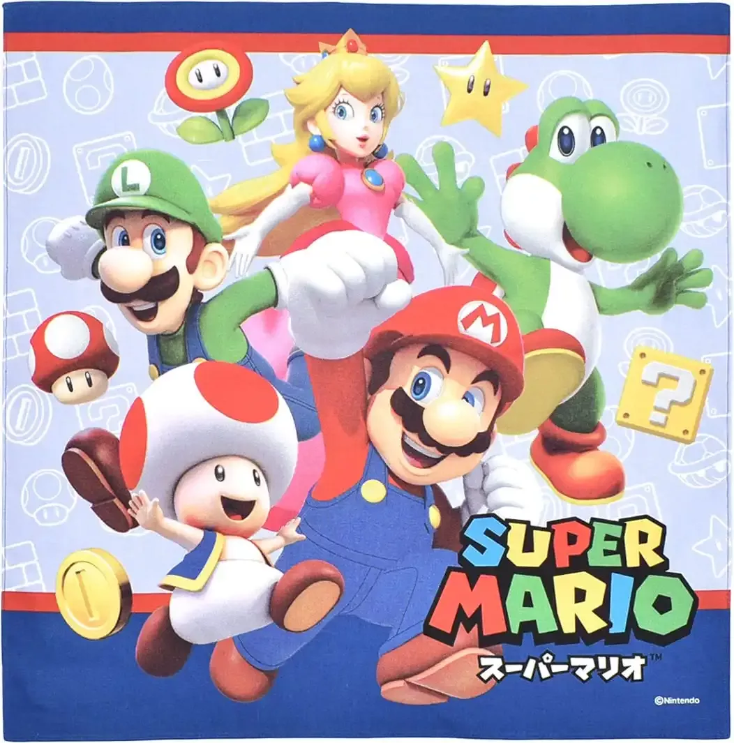 Sun Art Lunch Cloth Super Mario Collective Pattern (Mbs-874) Japanese Bento Box Wrapper