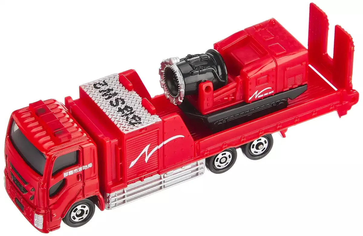 Takara Tomy Tomica Long 128 Naha City Fire Dept Hyper Mist Blower Vehicle 981787 1/90 Scale Model