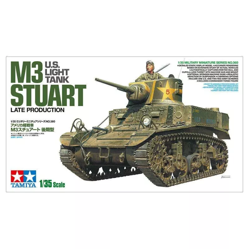Tamiya 1/35 scale WW2 M3 Stuart tank - Late Production