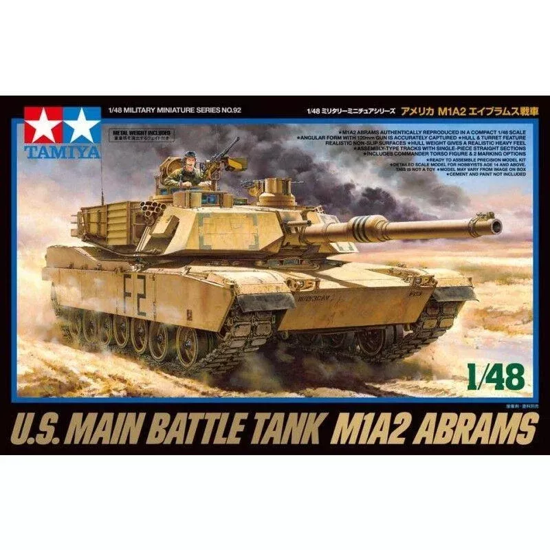 Tamiya 1/48 scale US American MBT M1A2 ABRAMS tank model kit
