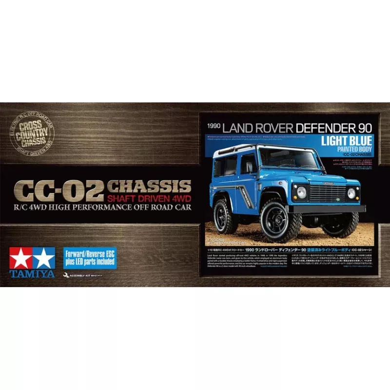Tamiya Land Rover '90 Defender 90 Painted blue CC-02