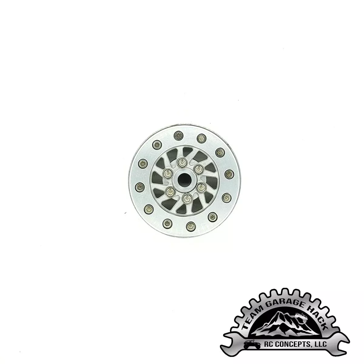 Team Garage Hack Clear H.O. Stiletto E.B.R. Edition Wheels (4 Pack), Aluminum Inner Lock Rings