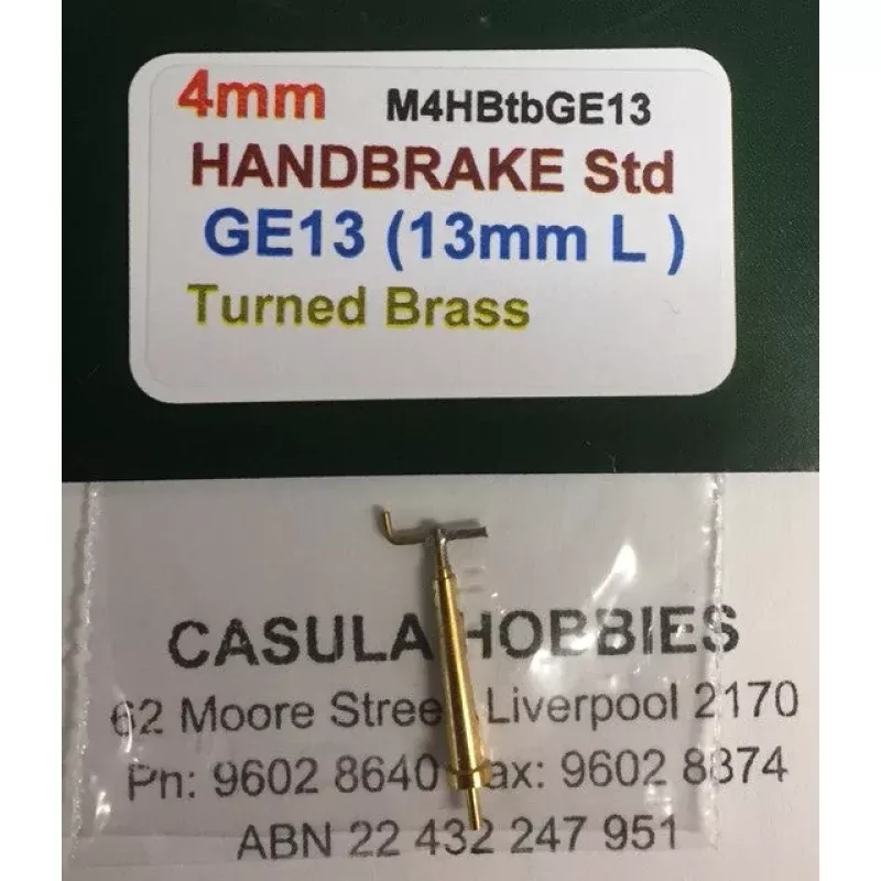 Tender Handbrake GE13 (13 mm long machined brass) # M4HBtbGE13 MARKITS * **