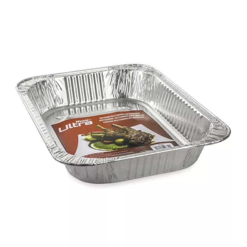Titan Ultra Medium Aluminum Roaster Trays 24 pcs