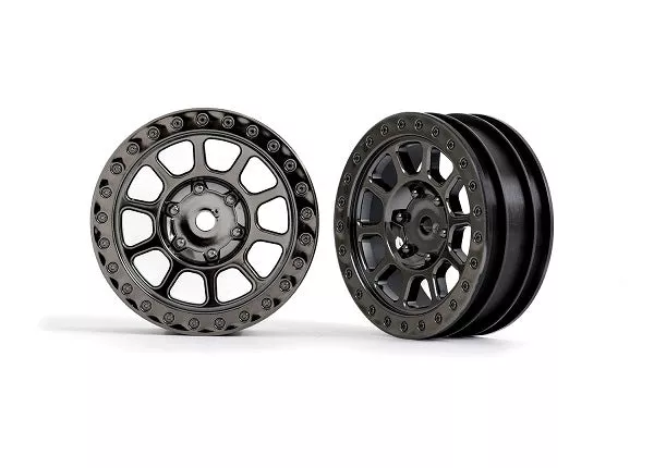 Traxxas 2481A 2.2" Black Chrome Wheels for Bandit Front