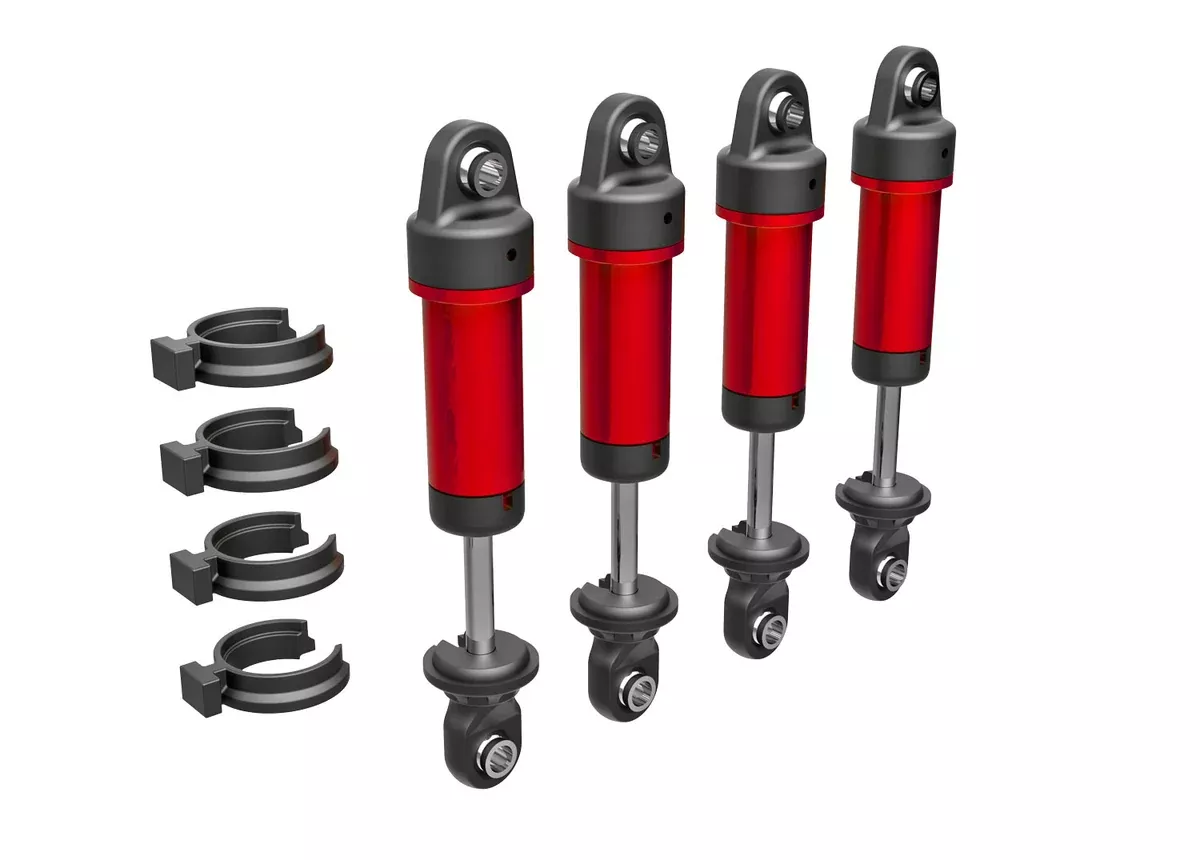 Traxxas 9764 Red Aluminum GTM Shocks for TRX-4M (Does not include springs)