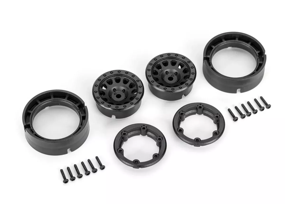 Traxxas 9781 Black 1.0" Beadlock 105 Method Race Wheels for TRX-4M