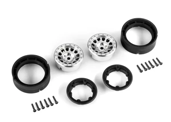 Traxxas 9781 Satin Black 1.0" Beadlock 105 Method Race Wheels for TRX-4M