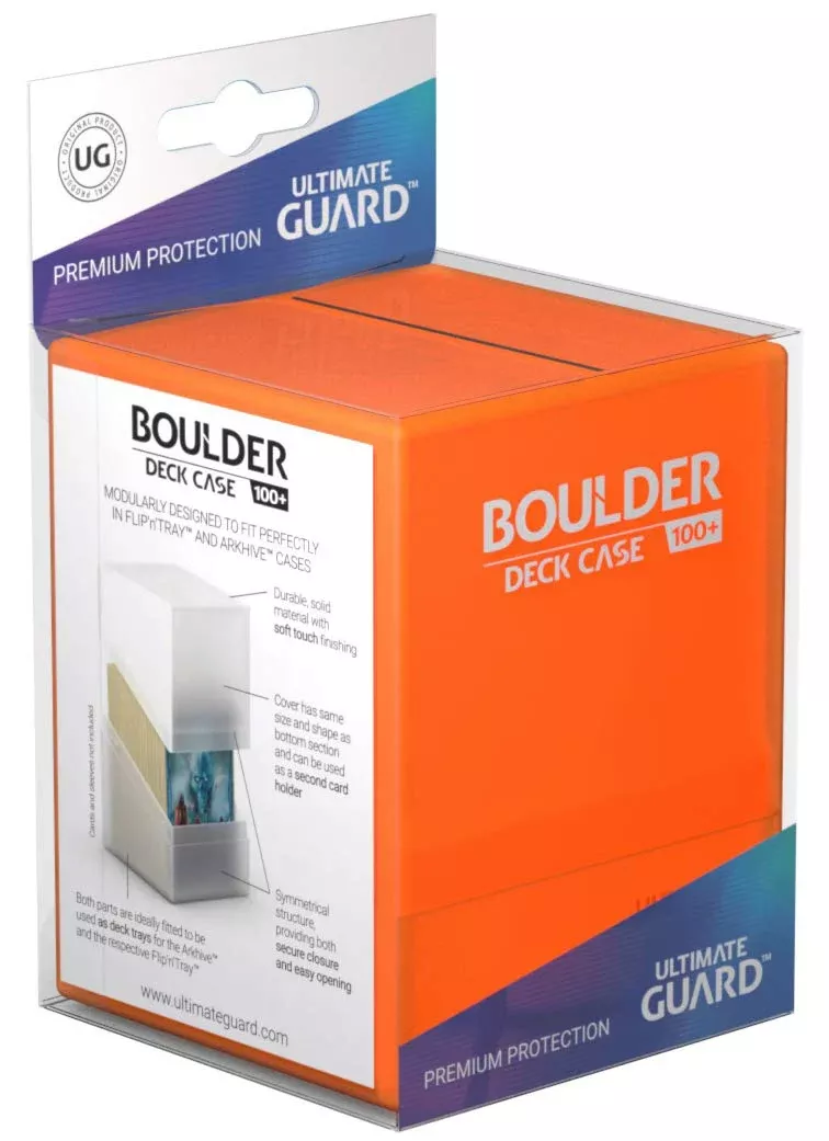 Ultimate Guard Boulder 100+ Deck Case Poppy Topaz Orange