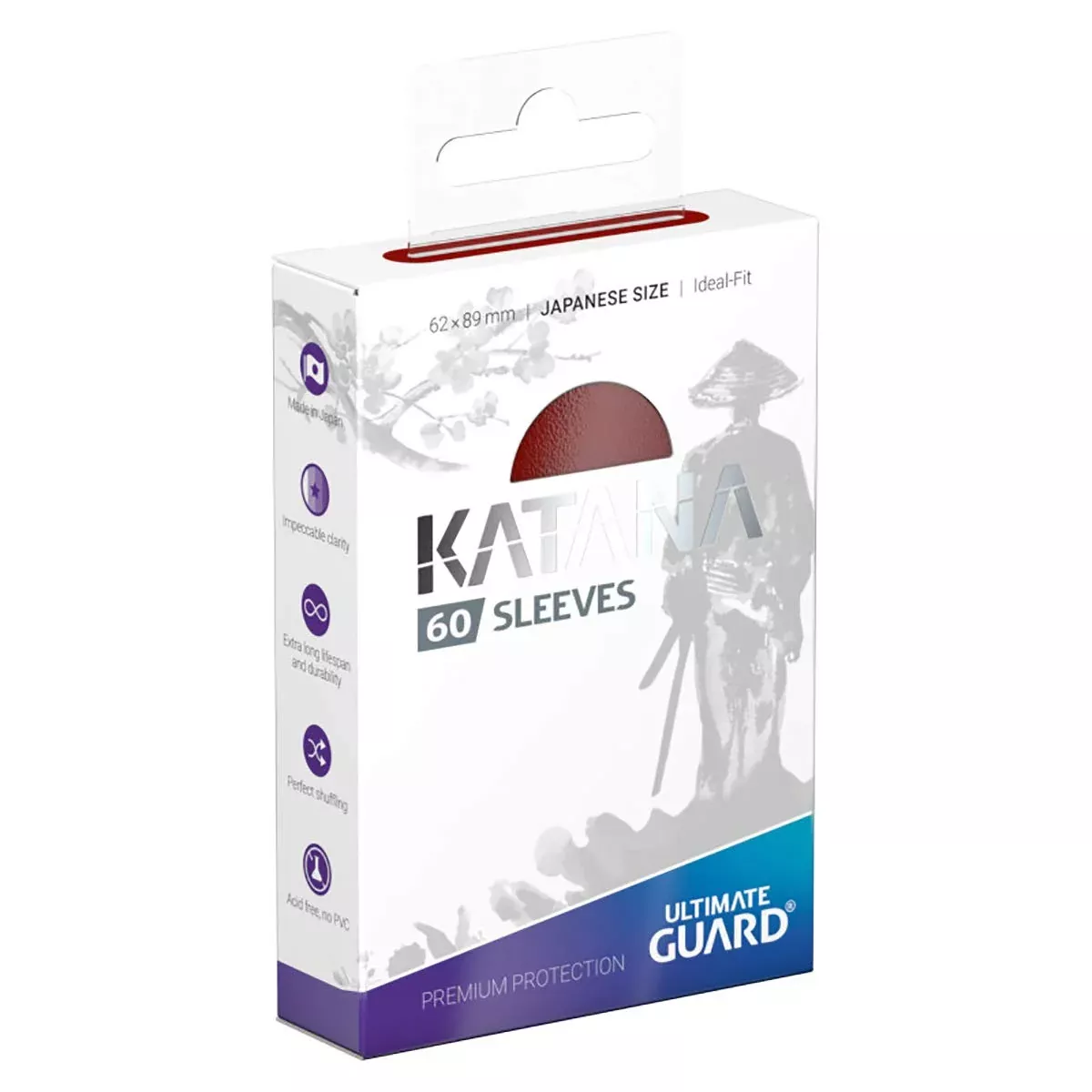 Ultimate Guard Katana Sleeves Japanese Size Red X 60 Set