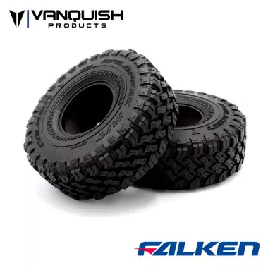 Vanquish VPS10103 Falken Wildpeak M/T 1.9 Tires (2) Red Compound w/ Cell Foam