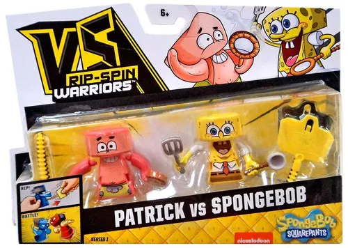 VS Rip-Spin Warriors Spongebob Squarepants Patrick vs. Spongebob Mini Figure 2-Pack