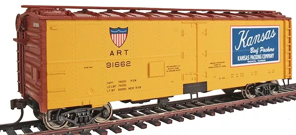 Walthers 932-2587 HO Scale 40' Steel Meat Reefer Kansas ART 91662