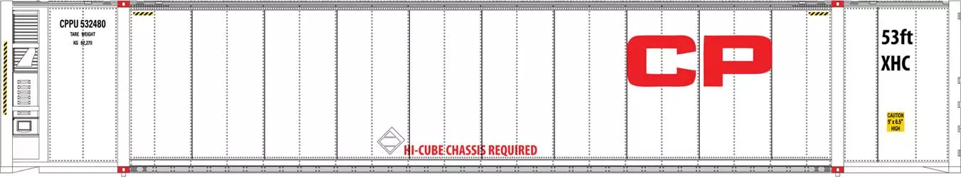 Walthers 949-8703 HO 53' Reefer Container Canadian Pacific CPPU