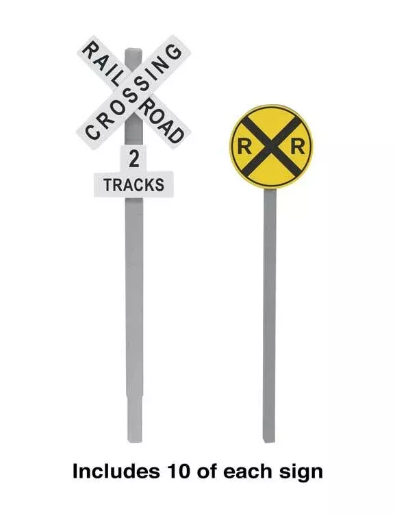 Walthers Cornerstone 949-4197 HO Scale Railroad Crossing Signs
