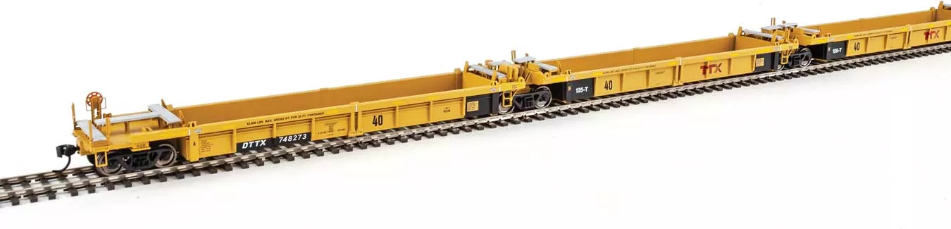 Walthers Mainline 910-55652 HO Scale 5-Unit Rebuilt 40' Well Car TTX DTTX 748273