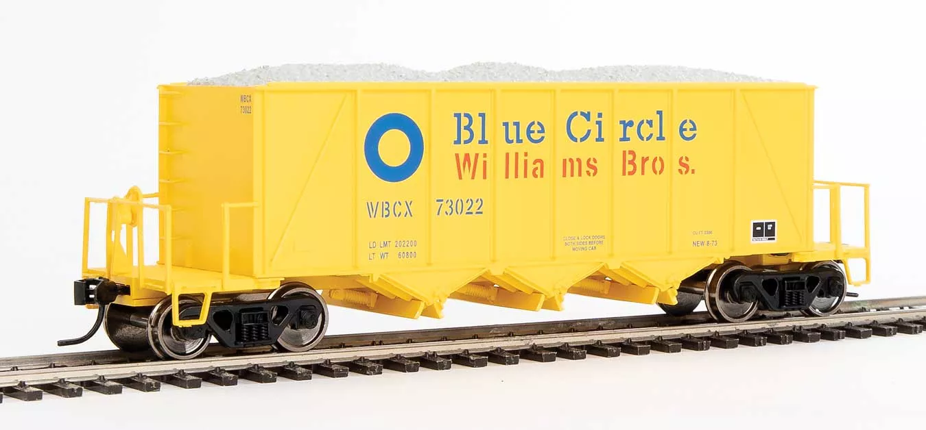 Walthers Proto 920-106018 HO Scale 40' Ortner 100 Ton Aggregate Hopper Blue Circle Cement WBCX 73022