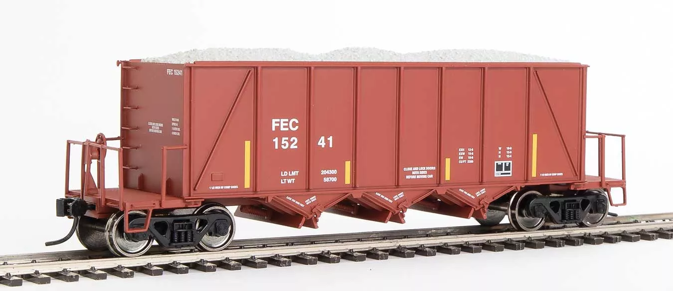 Walthers Proto 920-106024 HO Scale 40' Ortner 100 Ton Aggregate Hopper Florida East Coast FEC 15241