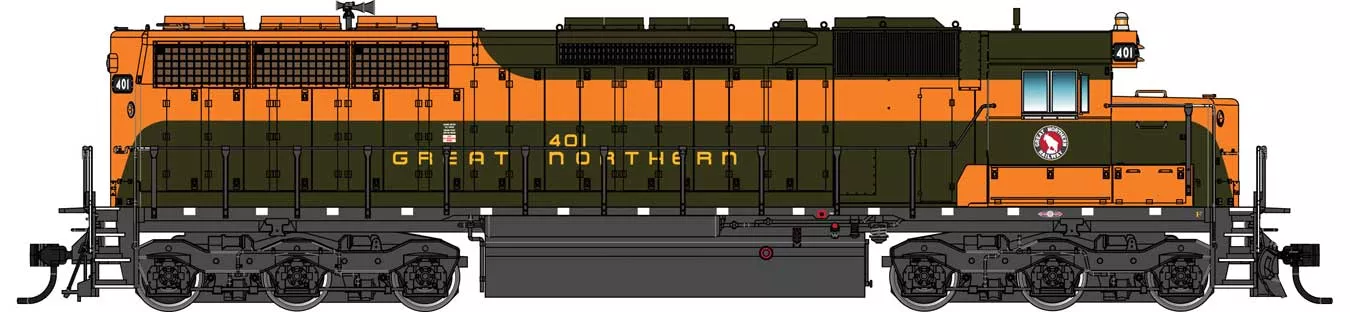 Walthers Proto 920-41150 HO Scale EMD SD45 Diesel Great Northern GN 401 DCC LokSound