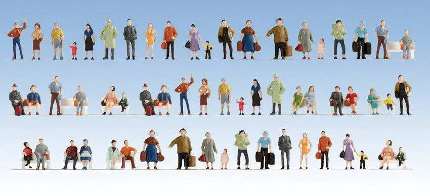 Walthers SceneMaster 949-6042 HO Scale Figures - Passengers on the Platform
