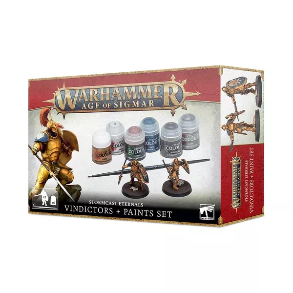 Warhammer Age Of Sigmar Stormcast Eternals Vindictors And Paint Set