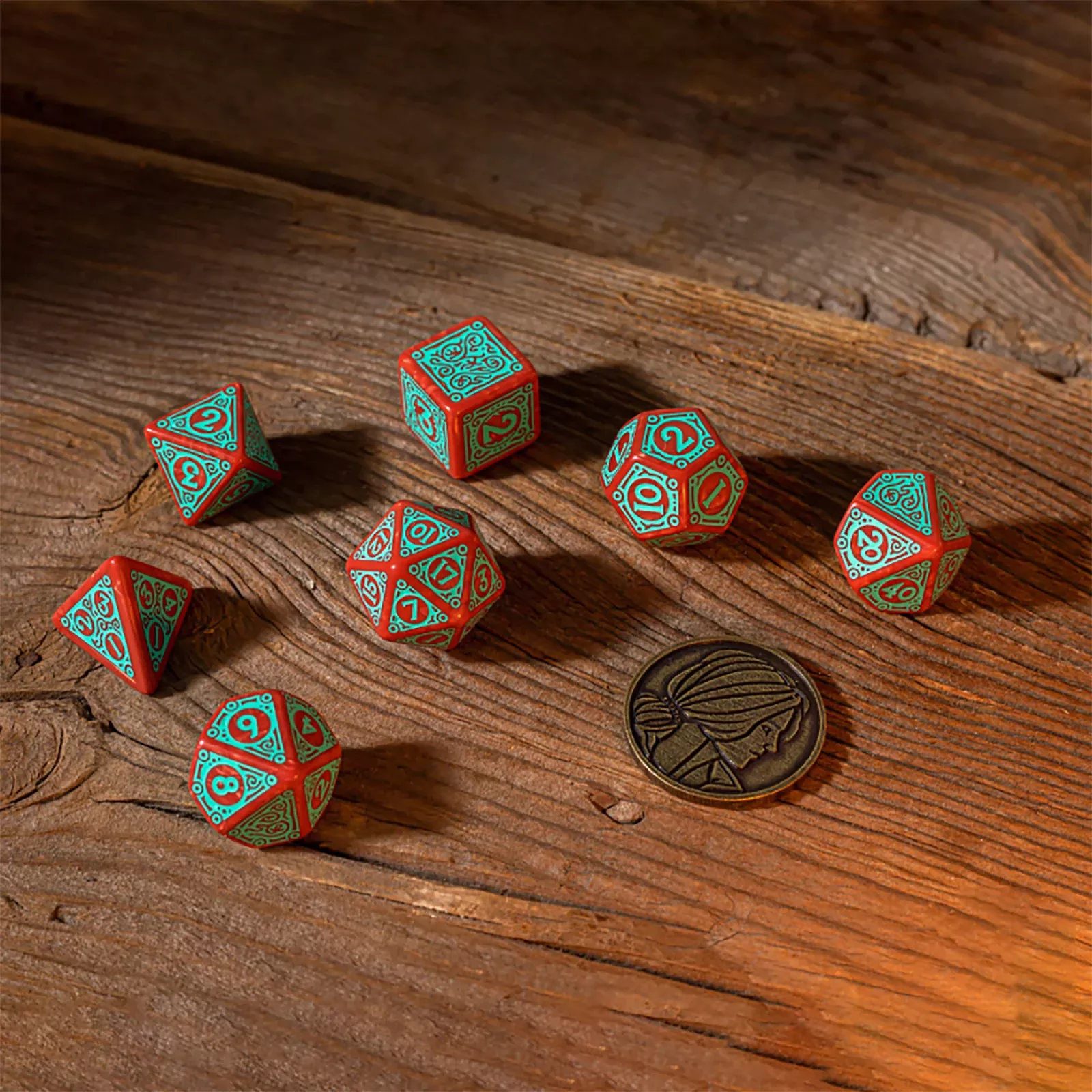 Witcher - Triss RPG Dice Set 7pcs with Collector's Coin