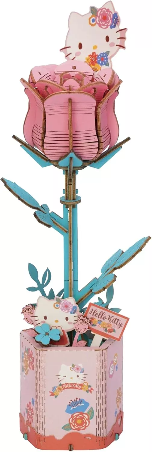 Wooden Puzzle: Hello Kitty and Friends Hello Kitty Pink Rose