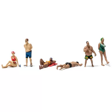 Woodland Scenics A2219 Beach Goers (6Pcs) - N Scale