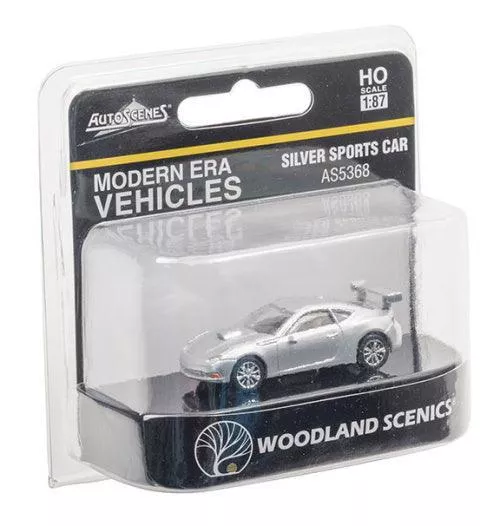 Woodland Scenics AS5368 HO Scale Silver Sports Car