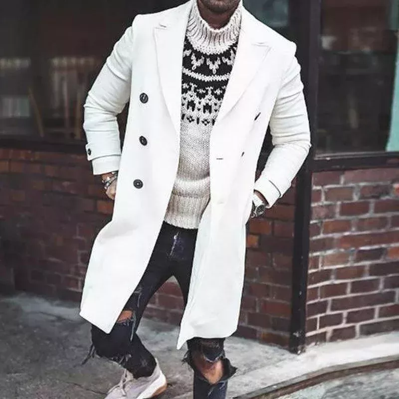 woolen coat men’s long woolen coat