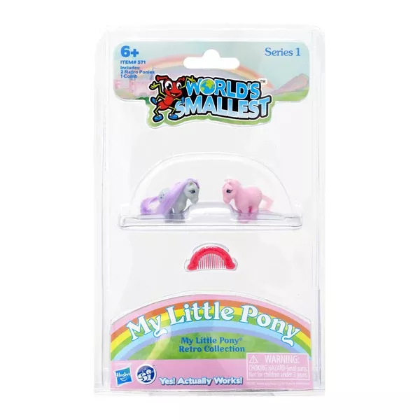 World's Smallest My Little Pony Blue Belle And Cotton Candy Micro Action Figure