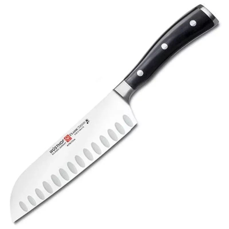 Wusthof Classic Ikon 7in Santoku Granton Knife