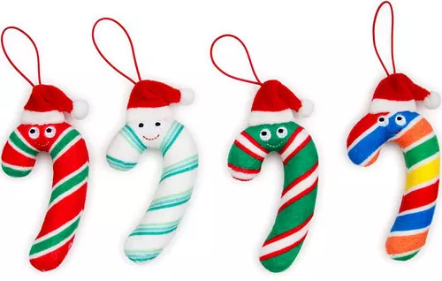 Yummy World Candy Cane Ornaments Small Plush 4-Pack